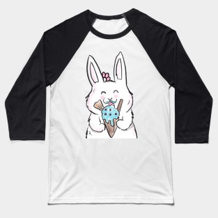 Bubbles the Ice Cream Eating Bunny Baseball T-Shirt